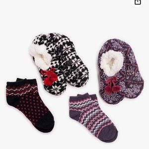 MukLuks 4 pack ballerina slipper and sock set